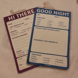 Purple and Blue Message Boards